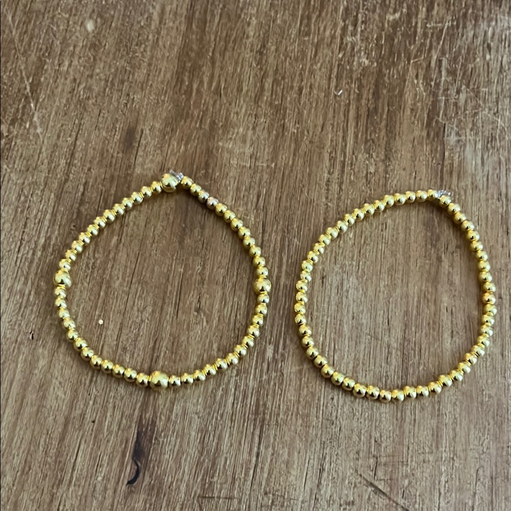 Elegant Gold Beaded Bracelets
